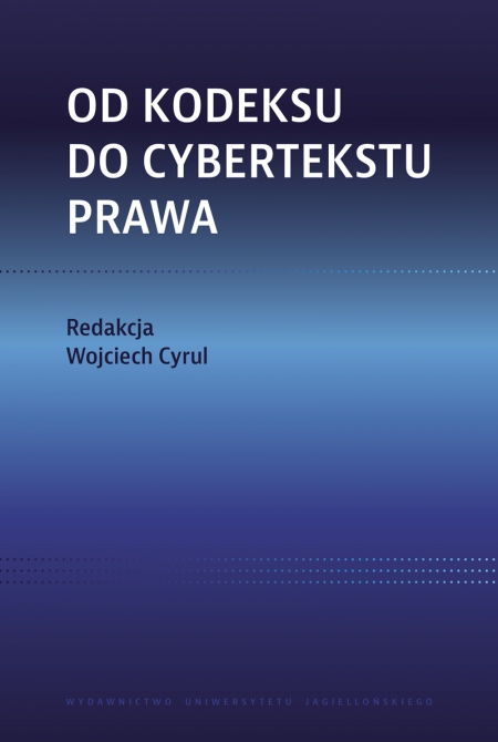 Book cover Od kodeksu do cybertekstu prawa