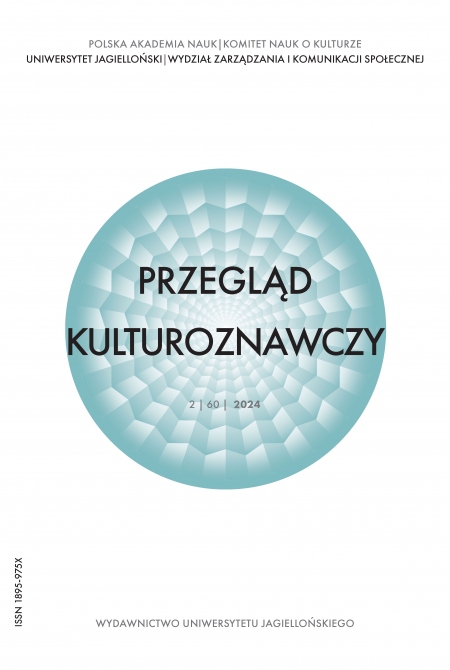 Okładka książki Przegląd Kulturoznawczy 2024 Numer 2 (60)  Narracje cyrkularne – narracje liminalne