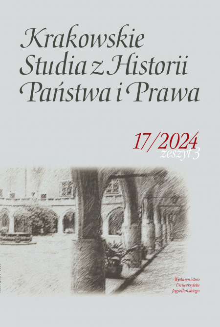 okładka książki Krakowskie Studia z Historii Państwa i Prawa, tom 17, zeszyt 3