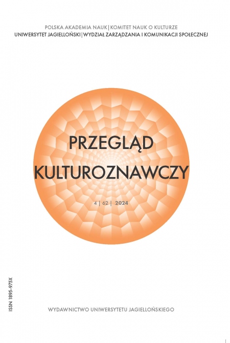 Book cover Przegląd Kulturoznawczy 2024 Numer 4 (62)