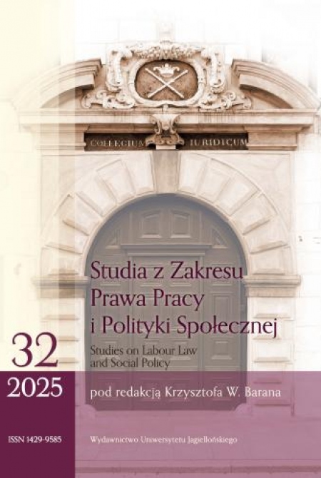 Book cover Studia z Zakresu Prawa Pracy i Polityki Społecznej (32) 2025