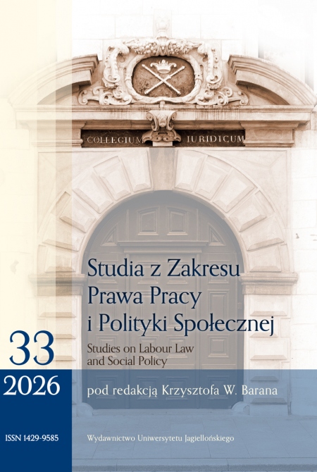 Okładka książki Studia z Zakresu Prawa Pracy i Polityki Społecznej (33) 2026