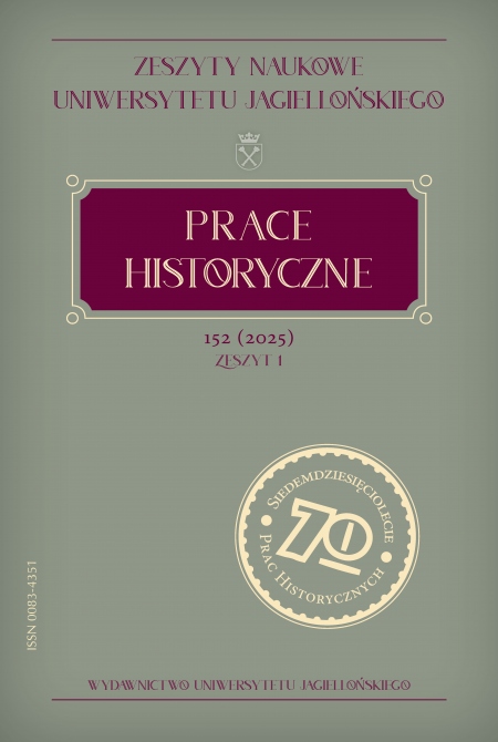 Book cover Prace Historyczne 152 (1) 2025