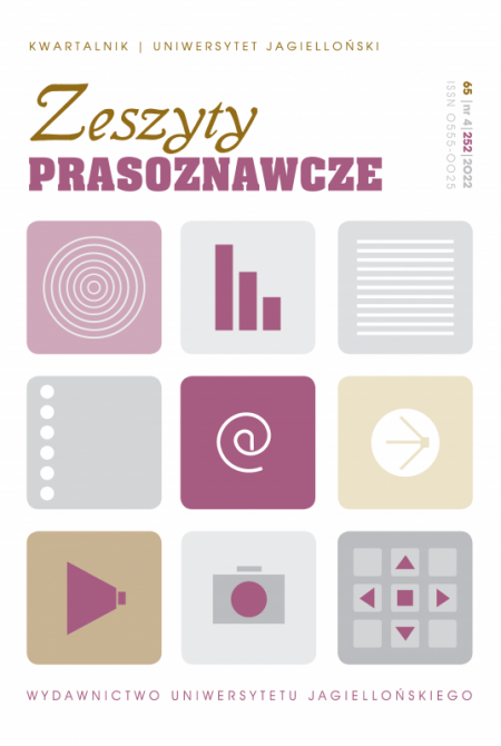 Journal cover Zeszyty Prasoznawcze