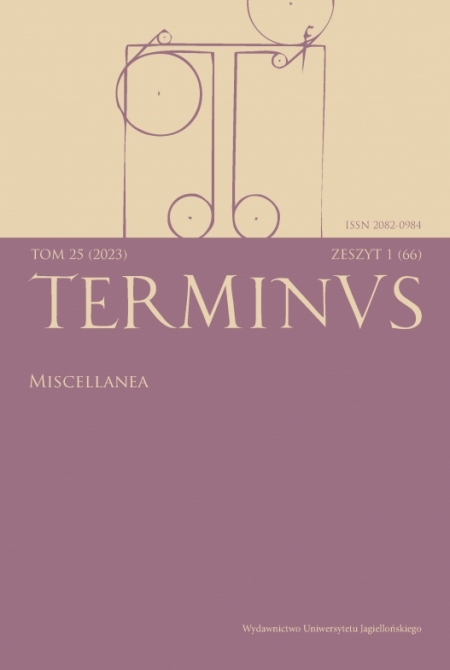 Okładka czasopisma Terminus