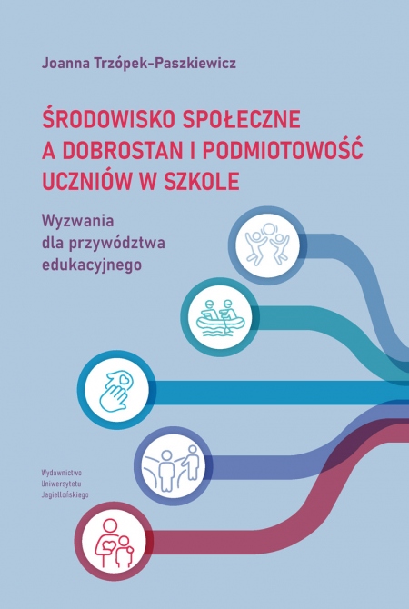 Book cover Środowisko społeczne a dobrostan i podmiotowość uczniów